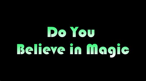Do you believe in magic fhords